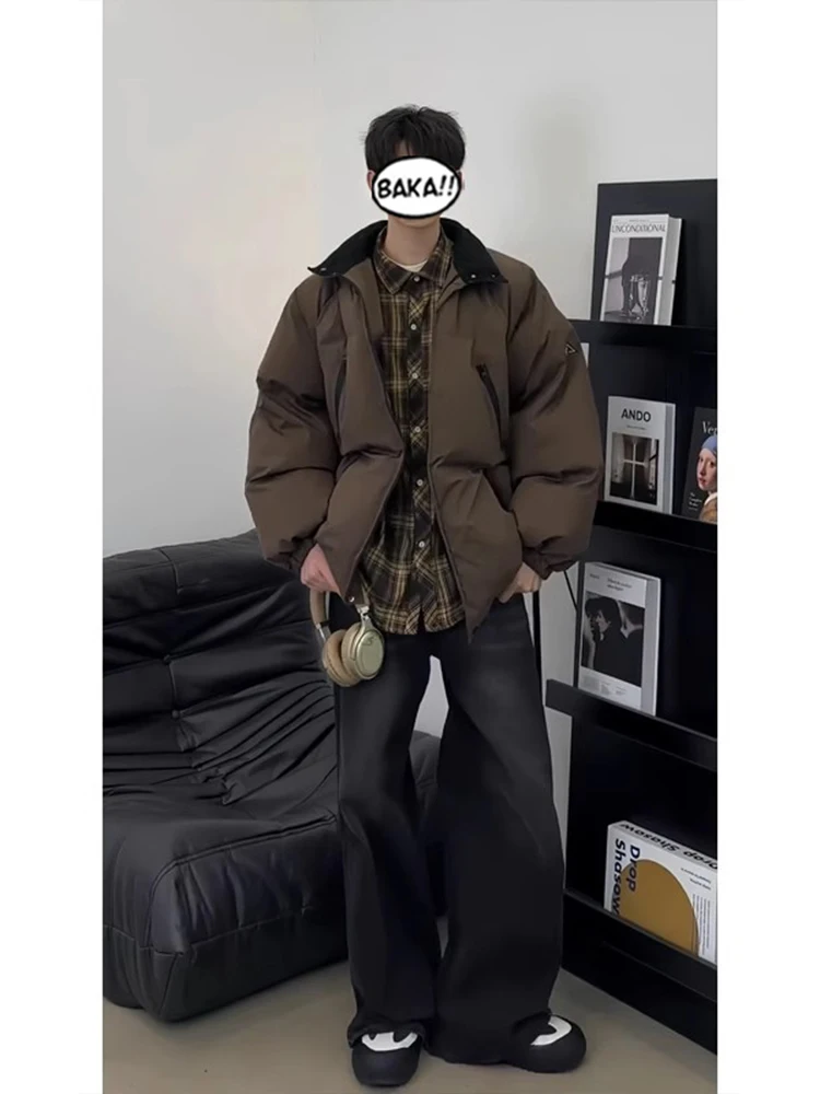 Korean Style Men's Winter down Jacket Warmth Bread Style Stand Collar Workwear Cotton Coat Anti-Cold Unique Youth Fashion
Korean Style Men's Winter down Jacket Warmth Bread Style Stand Collar Workwear Cotton Coat Anti-Cold Unique Youth Fashion