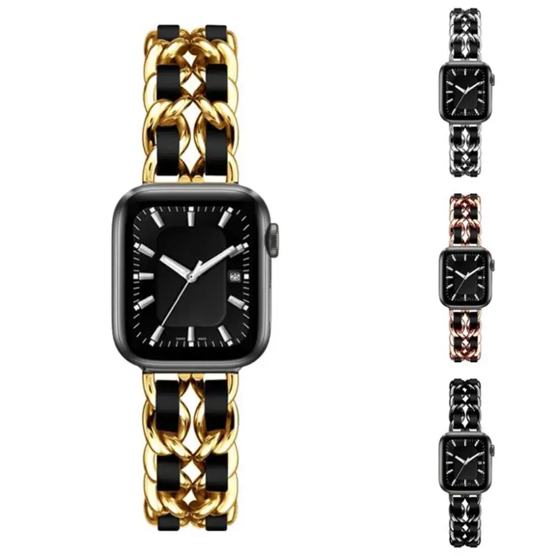 Top Women Handmade Stainless Steel Chain Jewelry Bracelet For Apple Watch Band 38mm 42mm 40mm 44mm iWatch Series 6/5/4/3/2
Top Women Handmade Stainless Steel Chain Jewelry Bracelet For Apple Watch Band 38mm 42mm 40mm 44mm iWatch Series 6/5/4/3/2