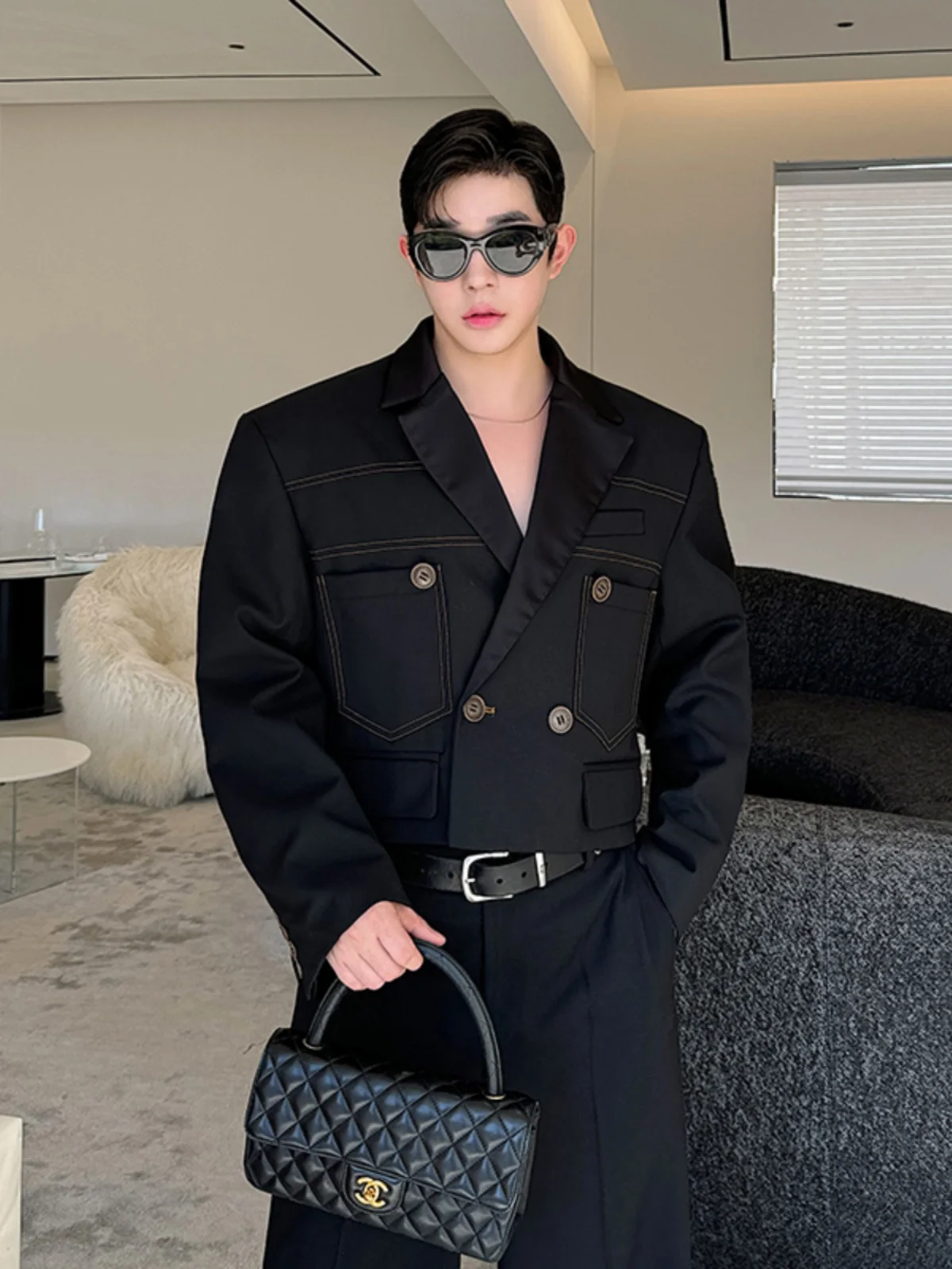 Korean Sle Loose Fit ort Color Blo Design Trendy Luxury Men's Suit Jaet Youthful ular Casual Spring Autumn Wear
Korean Sle Loose Fit ort Color Blo Design Trendy Luxury Men's Suit Jaet Youthful ular Casual Spring Autumn Wear