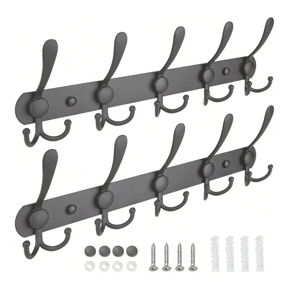 Mounted Coat Rack Five Heavy Duty Tri Hooks All Metal Construction For Jacket Coat Hat In Mudroom Entryway Matte Black 2Pack Gi
Mounted Coat Rack Five Heavy Duty Tri Hooks All Metal Construction For Jacket Coat Hat In Mudroom Entryway Matte Black 2Pack Gi