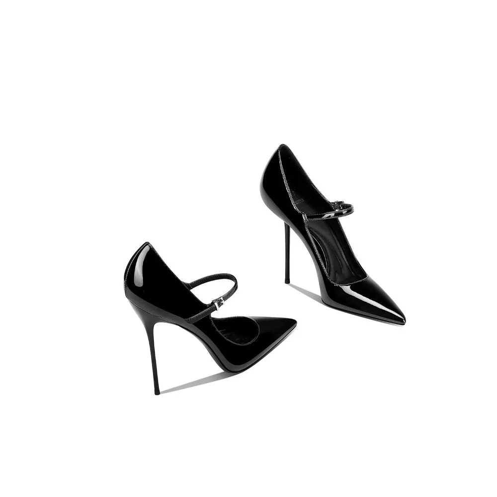 Spring New Arrival Classic Fashion Versatile Black Patent Leather Pointed Toe Thin Heel High Heels
Spring New Arrival Classic Fashion Versatile Black Patent Leather Pointed Toe Thin Heel High Heels