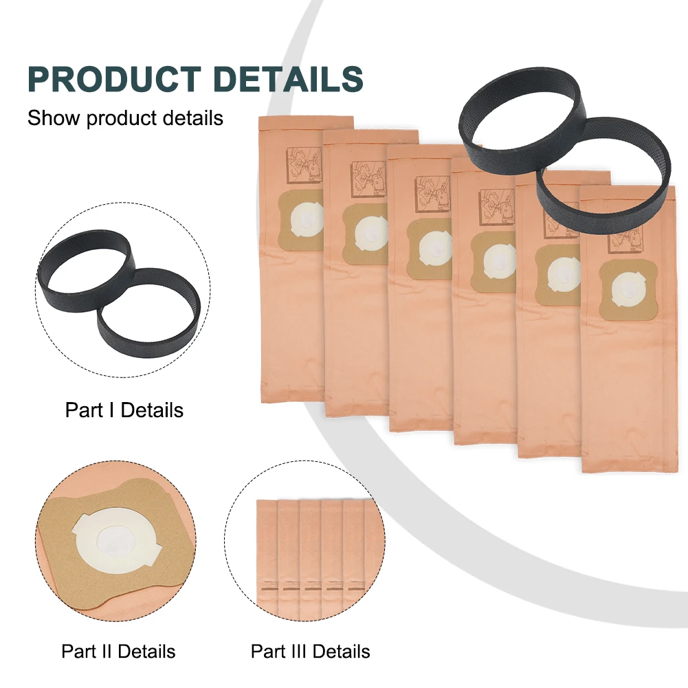 Bags Belts Dust Bags 8PCS Set Maintenance Paper Paper Rubber Paper rubber Particles Rubber Storage Tool Capture