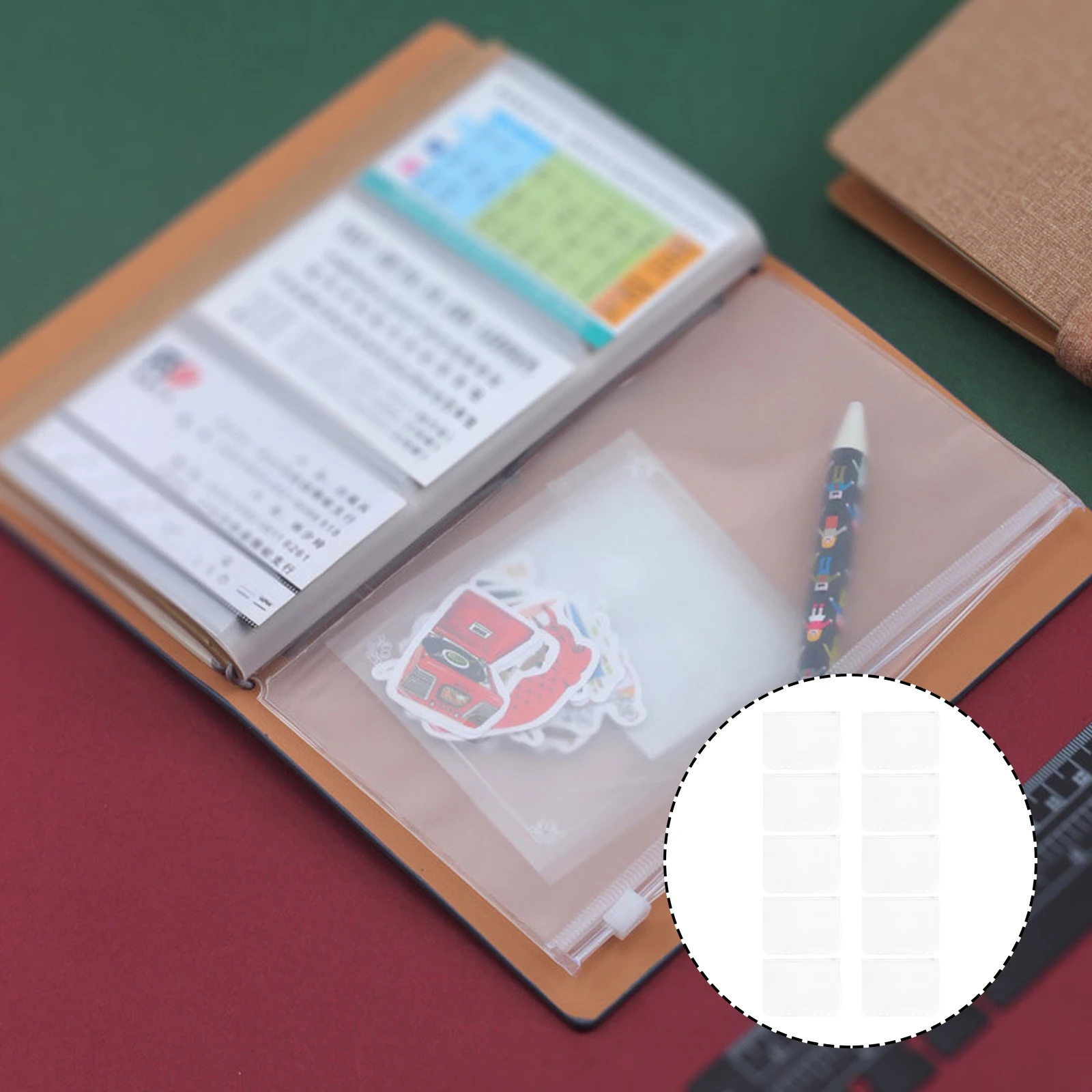 10 pcs PVC Lightweight Zipper Bags Cards Holders Notebook Bill Pockets Tickets Folder Binder Loose Leaf Storage
10 pcs PVC Lightweight Zipper Bags Cards Holders Notebook Bill Pockets Tickets Folder Binder Loose Leaf Storage