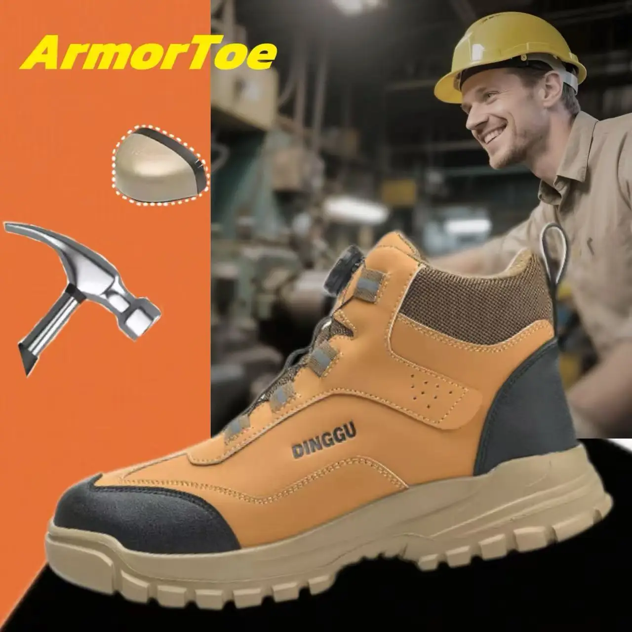 ArmorToe Four Seasons Section High Top Steel Head Safety Shoes Anti-smash Anti-stabbing Soft Work Shoes Non-slip #Armor2543
ArmorToe Four Seasons Section High Top Steel Head Safety Shoes Anti-smash Anti-stabbing Soft Work Shoes Non-slip #Armor2543