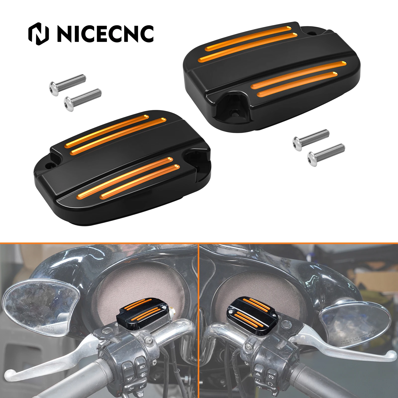 2x Brake Clutch Master Cylinder Cap Covers for Harley Street Glide Road Glide Road King/Special Ultra Limited/Low 2018 2019 2020
2x Brake Clutch Master Cylinder Cap Covers for Harley Street Glide Road Glide Road King/Special Ultra Limited/Low 2018 2019 2020