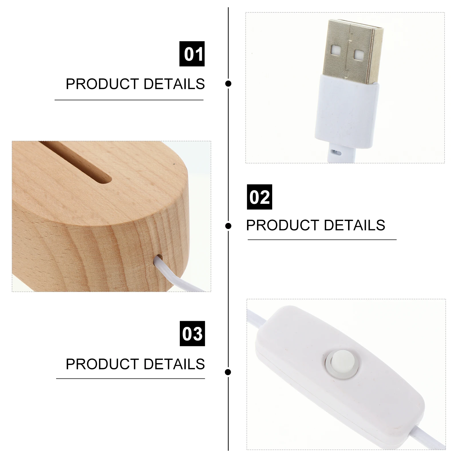 Wooden Led Light Base Stand Crystal Display Night Lamp Household Lighting Base Decor For Bedroom Office Compact Square Shape 
Wooden Led Light Base Stand Crystal Display Night Lamp Household Lighting Base Decor For Bedroom Office Compact Square Shape
