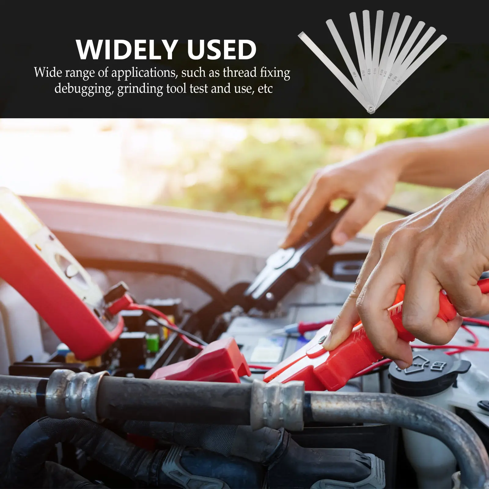 Набор щупов из нержавеющей стали, универсальные стандартные измерительные щупы, инструмент для измерения толщины, вращающийся на 360 градусов, для измерения зазоров
Набор щупов из нержавеющей стали, универсальные стандартные измерительные щупы, инструмент для измерения толщины, вращающийся на 360 градусов, для измерения зазоров