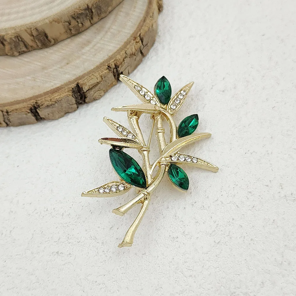 New Alloy Bamboo Leaf Fashion Brooch Luxurious Suit Lapel Pin Men's and Women's Coat Badge Wedding Party Gift Waterproof Jewelry
New Alloy Bamboo Leaf Fashion Brooch Luxurious Suit Lapel Pin Men's and Women's Coat Badge Wedding Party Gift Waterproof Jewelry