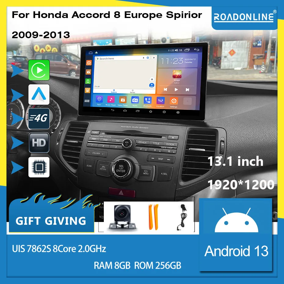 Android13 13.1 inch For Honda Accord 8 Europe Spirior 2009-2013 UIS7862 8+256gb Car Navigation CarPlay Car Radio Dual system
Android13 13.1 inch For Honda Accord 8 Europe Spirior 2009-2013 UIS7862 8+256gb Car Navigation CarPlay Car Radio Dual system