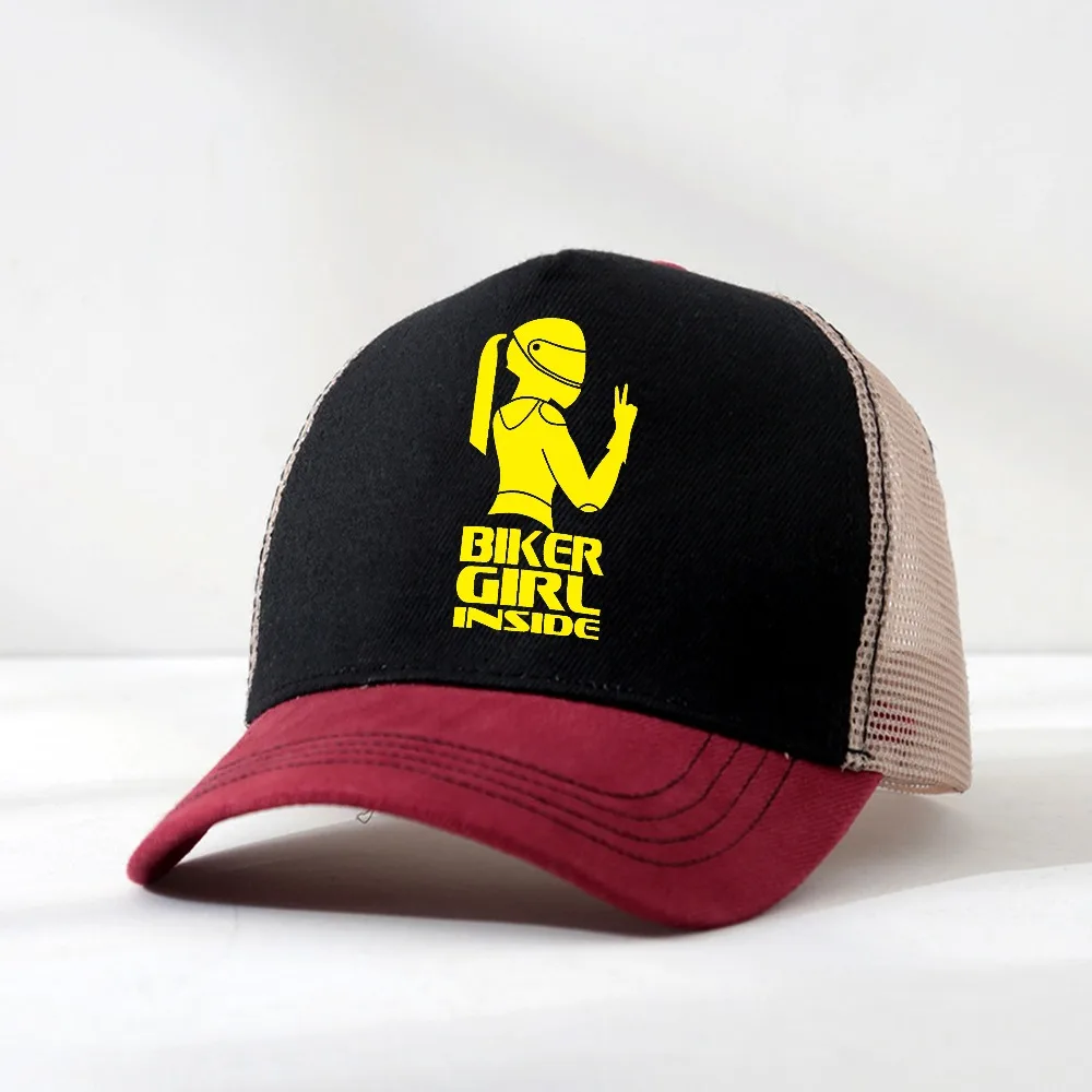 Biker Girl Inside Baseball Cap Unisex Summer Mesh breathable Trucker Hat women Gift Hats
Biker Girl Inside Baseball Cap Unisex Summer Mesh breathable Trucker Hat women Gift Hats