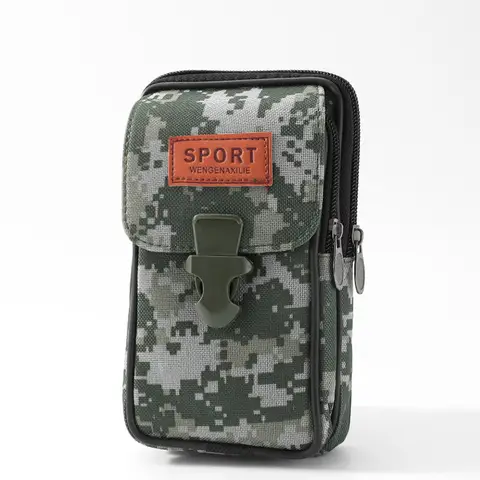 Outdoor Men camouflage Waist Pack Bag Pouch Waterproof Tactical Sport Hunting Belt Nylon Mobile Phone Bags Travel Tools