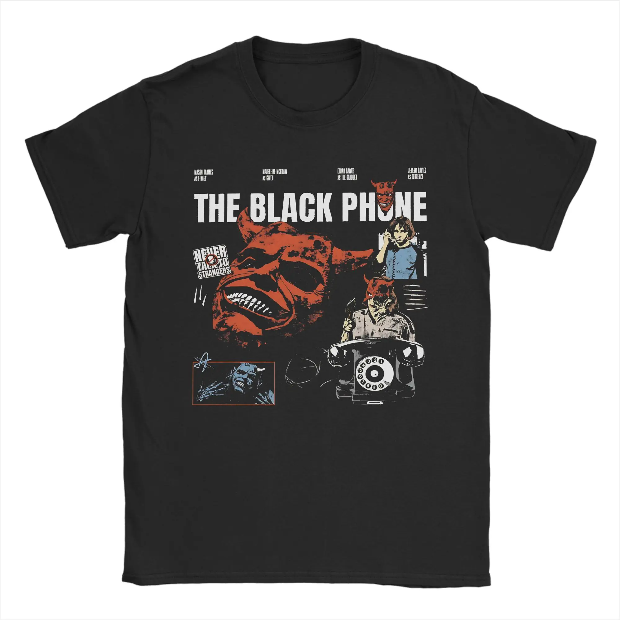 Fashion The Black Phone Horror Movie T Shirt For Unisex 100% Cotton Tee Shirt Short Sleeve Clothing
Fashion The Black Phone Horror Movie T Shirt For Unisex 100% Cotton Tee Shirt Short Sleeve Clothing