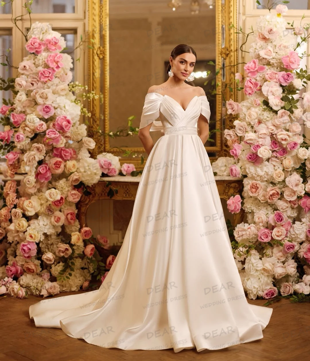 Simple Ruffles Wedding Dresses A Line Women Sexy Off Shoulder Sweetheart Bridal Gowns Sleeveless Vestidos De Novia Customized
Simple Ruffles Wedding Dresses A Line Women Sexy Off Shoulder Sweetheart Bridal Gowns Sleeveless Vestidos De Novia Customized