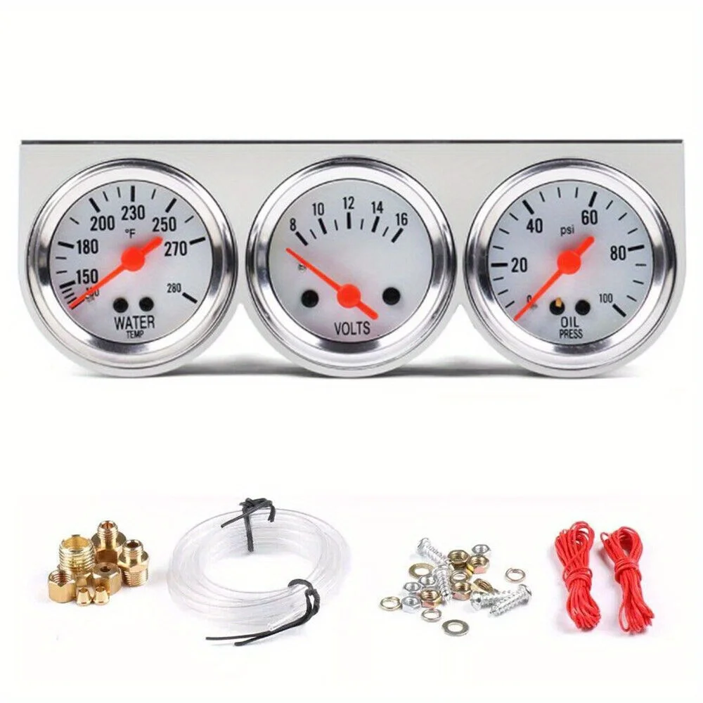 GM 2 52mm Chrome Water Temperature Gauge Oil Temperature Gauge Oil Pressure Gauge Kit
GM 2 52mm Chrome Water Temperature Gauge Oil Temperature Gauge Oil Pressure Gauge Kit
