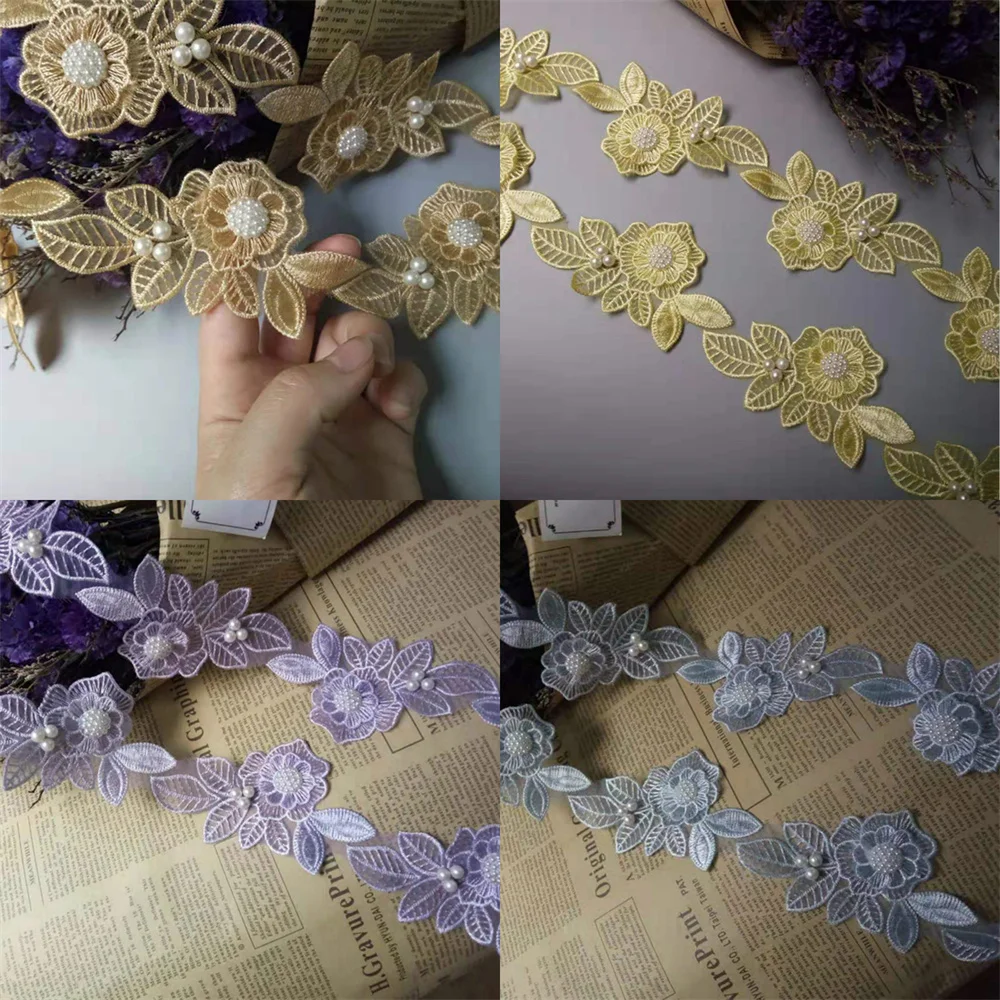 10x 6.3cm Pearl Beaded Leaf Flower Embroidered Lace Trim Ribbon Fabric Handmade Sewing Craft For Costume Hat Decoration
10x 6.3cm Pearl Beaded Leaf Flower Embroidered Lace Trim Ribbon Fabric Handmade Sewing Craft For Costume Hat Decoration