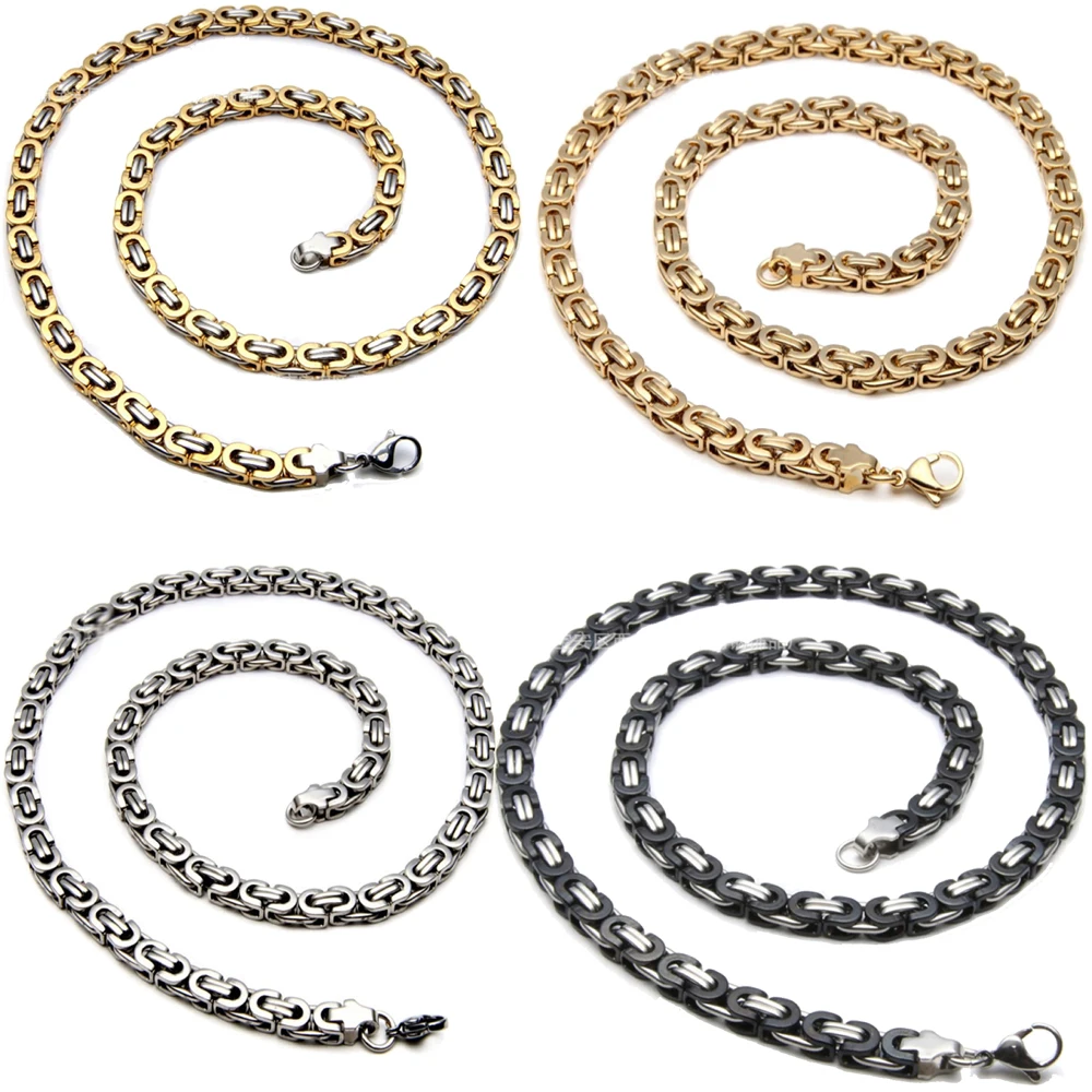 6/8mm Width 50-70cm Length Stainless Steel Imperial Chain Necklace Men Women Never Fade Waterproof Neck Hangings Drop Shipping
6/8mm Width 50-70cm Length Stainless Steel Imperial Chain Necklace Men Women Never Fade Waterproof Neck Hangings Drop Shipping