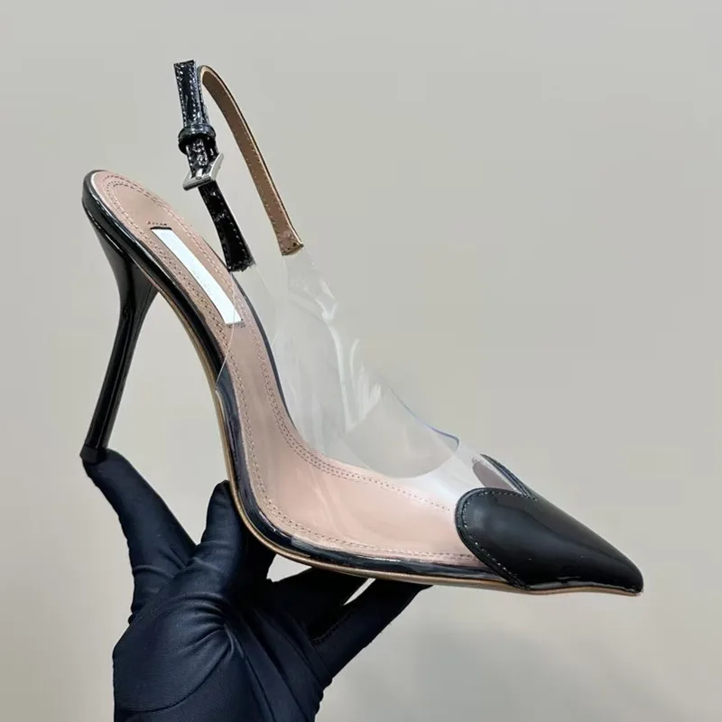 French Transparent Film Cow Leather Pointed Toe Heart-Patterned Color Block Fine Heel Sandals Genuine Leather Sole High Heel
French Transparent Film Cow Leather Pointed Toe Heart-Patterned Color Block Fine Heel Sandals Genuine Leather Sole High Heel