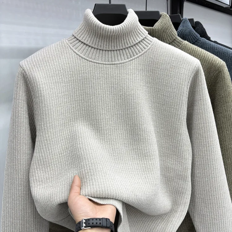 Thiened Autumn Winter Men's Knitted Sweater High Collar Turn-down Simple Color Warm Inner Wear Base irt Faion Urb...
Thiened Autumn Winter Men's Knitted Sweater High Collar Turn-down Simple Color Warm Inner Wear Base irt Faion Urb...