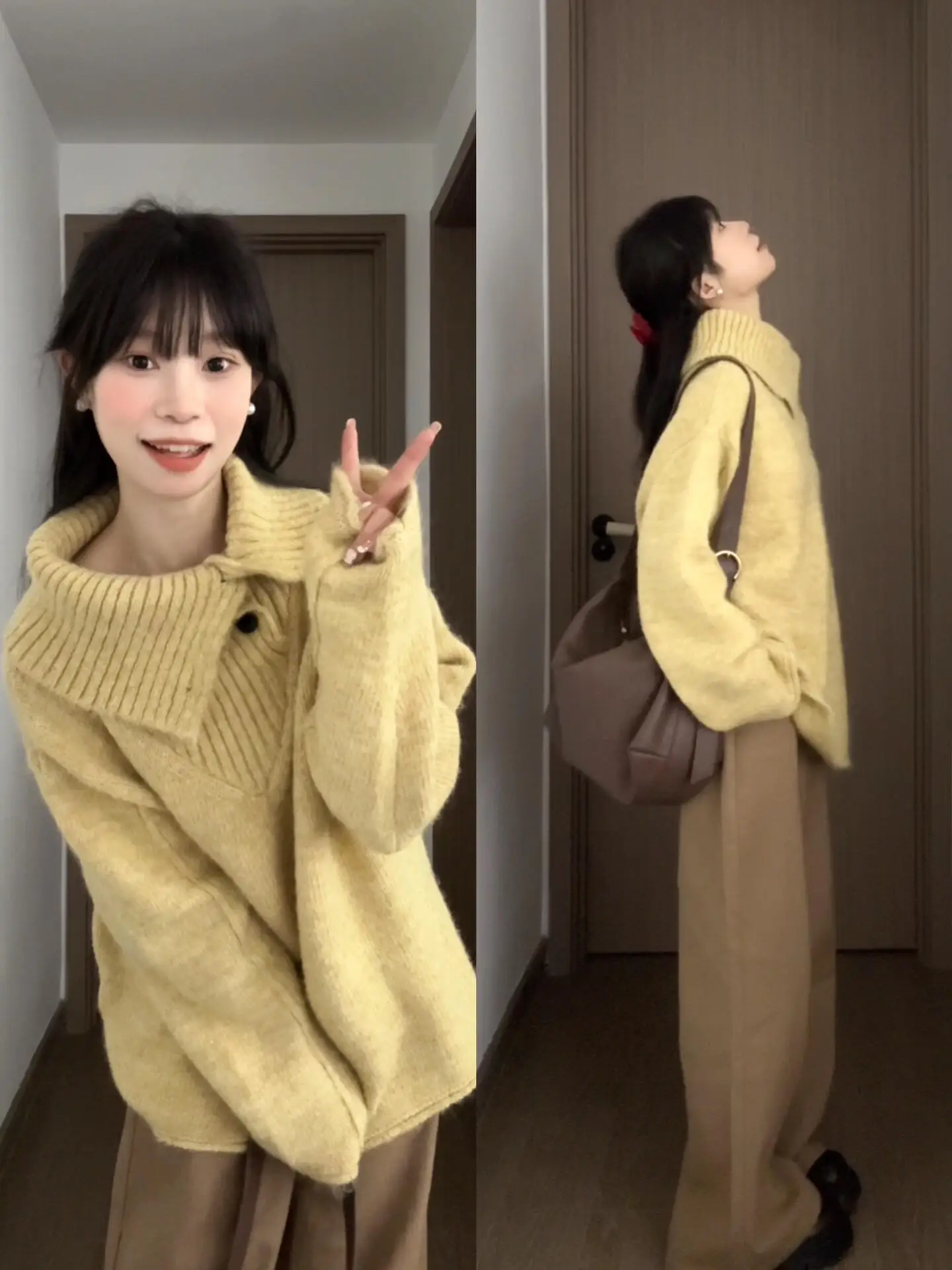 Женский вязаный свитер с высоким воротником, свободный крой, осень-зима, новый корейский вариант, мягкий уютный топ для ленивых
Женский вязаный свитер с высоким воротником, свободный крой, осень-зима, новый корейский вариант, мягкий уютный топ для ленивых