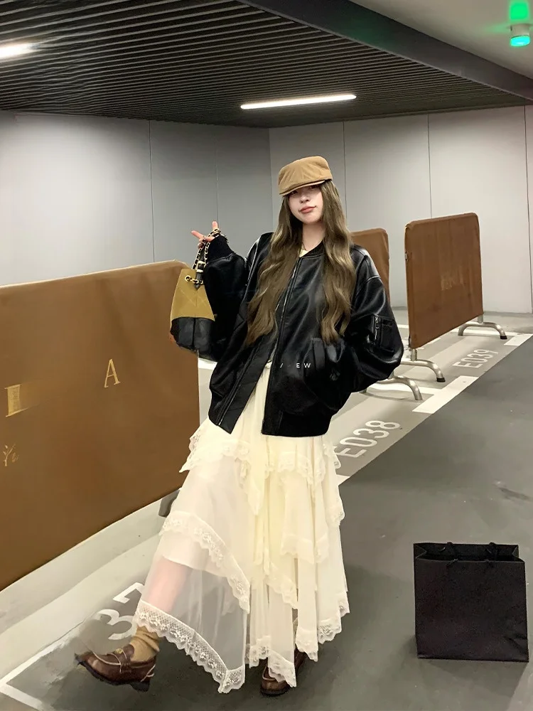 Bla American Sle Loose Motorcycle Jaet Женский осенний дизайн Sense Baseball orm Top Fem Faion Верхняя одежда
Bla American Sle Loose Motorcycle Jaet Женский осенний дизайн Sense Baseball orm Top Fem Faion Верхняя одежда