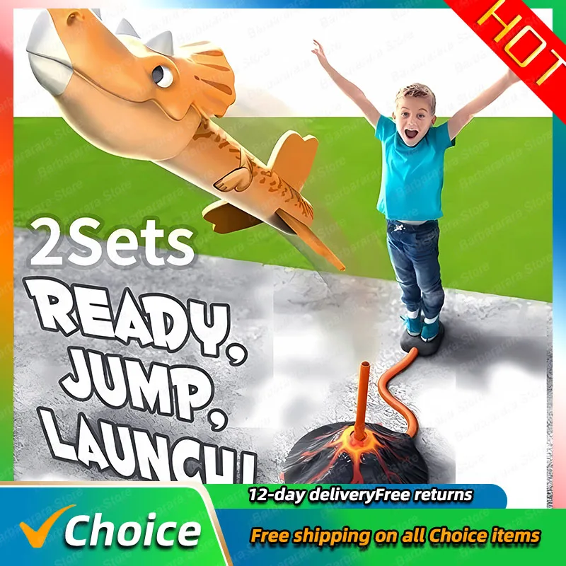 2Sets Flying Dinosaur Soaring Rocket Launcher Step on Rocket Launcher Hot Outdoor Leisure Novelty Funny Dinosaur Toys New
2Sets Flying Dinosaur Soaring Rocket Launcher Step on Rocket Launcher Hot Outdoor Leisure Novelty Funny Dinosaur Toys New