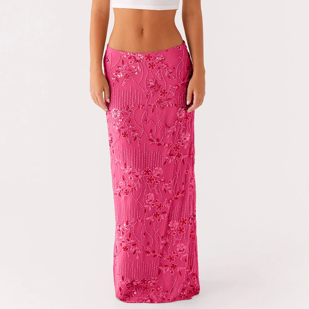 Women Y2K Coquette Sequin Long Skirts Sparkle Rhinestone Floral Maxi Skirt High Waist Glitter Midi Skirts Going Out Club Party
Women Y2K Coquette Sequin Long Skirts Sparkle Rhinestone Floral Maxi Skirt High Waist Glitter Midi Skirts Going Out Club Party