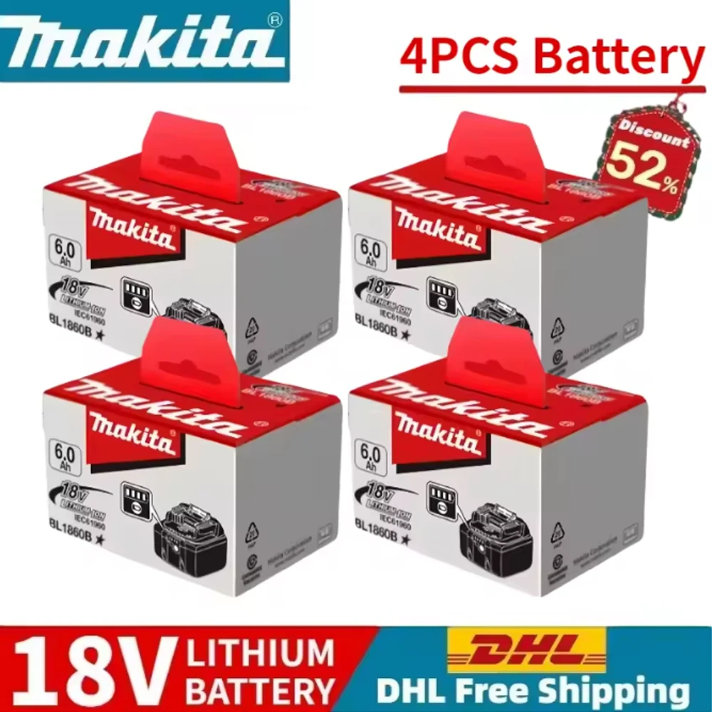 100% original 18V Makita 6.0Ah Rechargeable Battery for Makita 18V BL1830 BL1830B BL1840 BL1840B BL1850 BL1850B Power Tools
100% original 18V Makita 6.0Ah Rechargeable Battery for Makita 18V BL1830 BL1830B BL1840 BL1840B BL1850 BL1850B Power Tools
