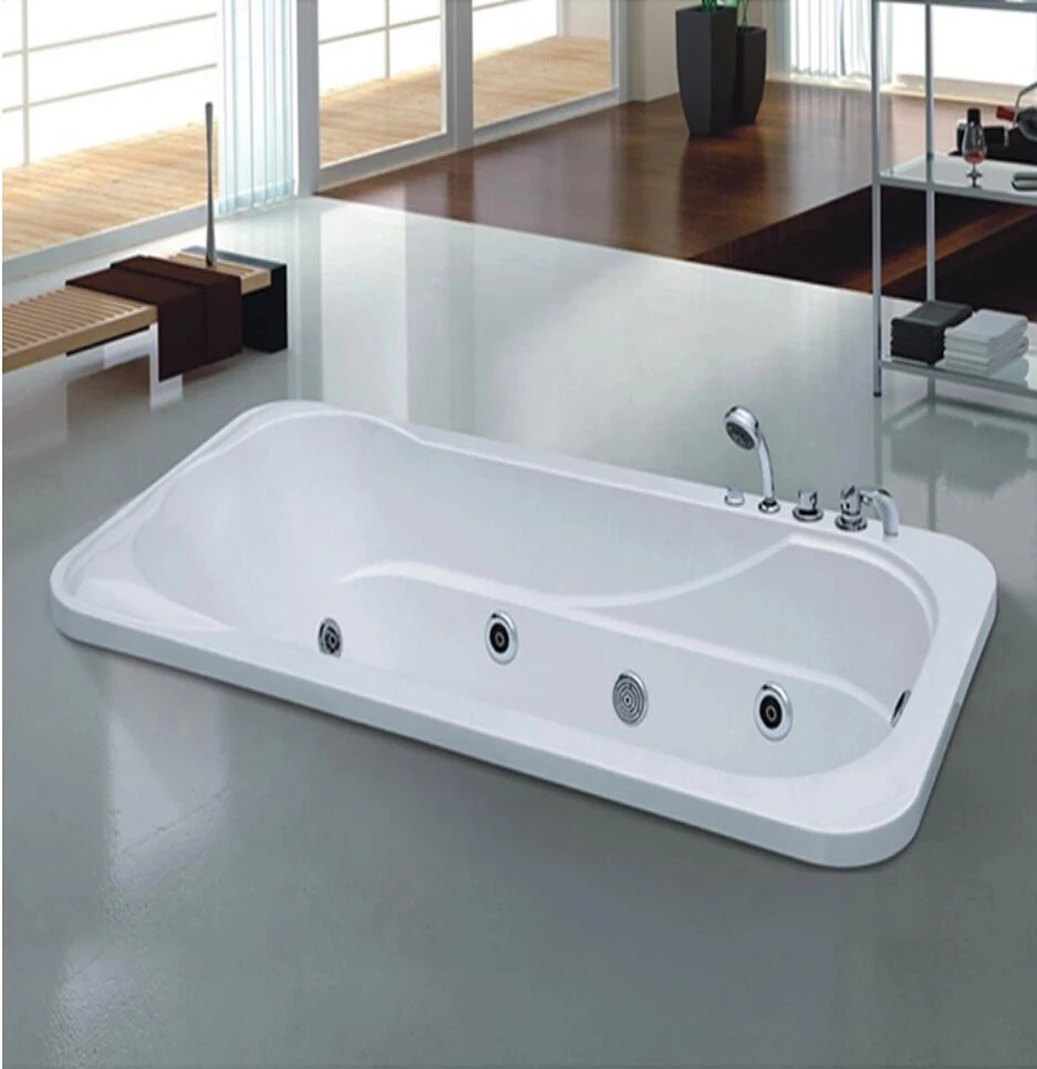 2100mm Fiberglass Drop-in Whirlpool Bathtub Acrylic Hydromassage Embedded Built -in Surfing Tub NS6018A
2100mm Fiberglass Drop-in Whirlpool Bathtub Acrylic Hydromassage Embedded Built -in Surfing Tub NS6018A