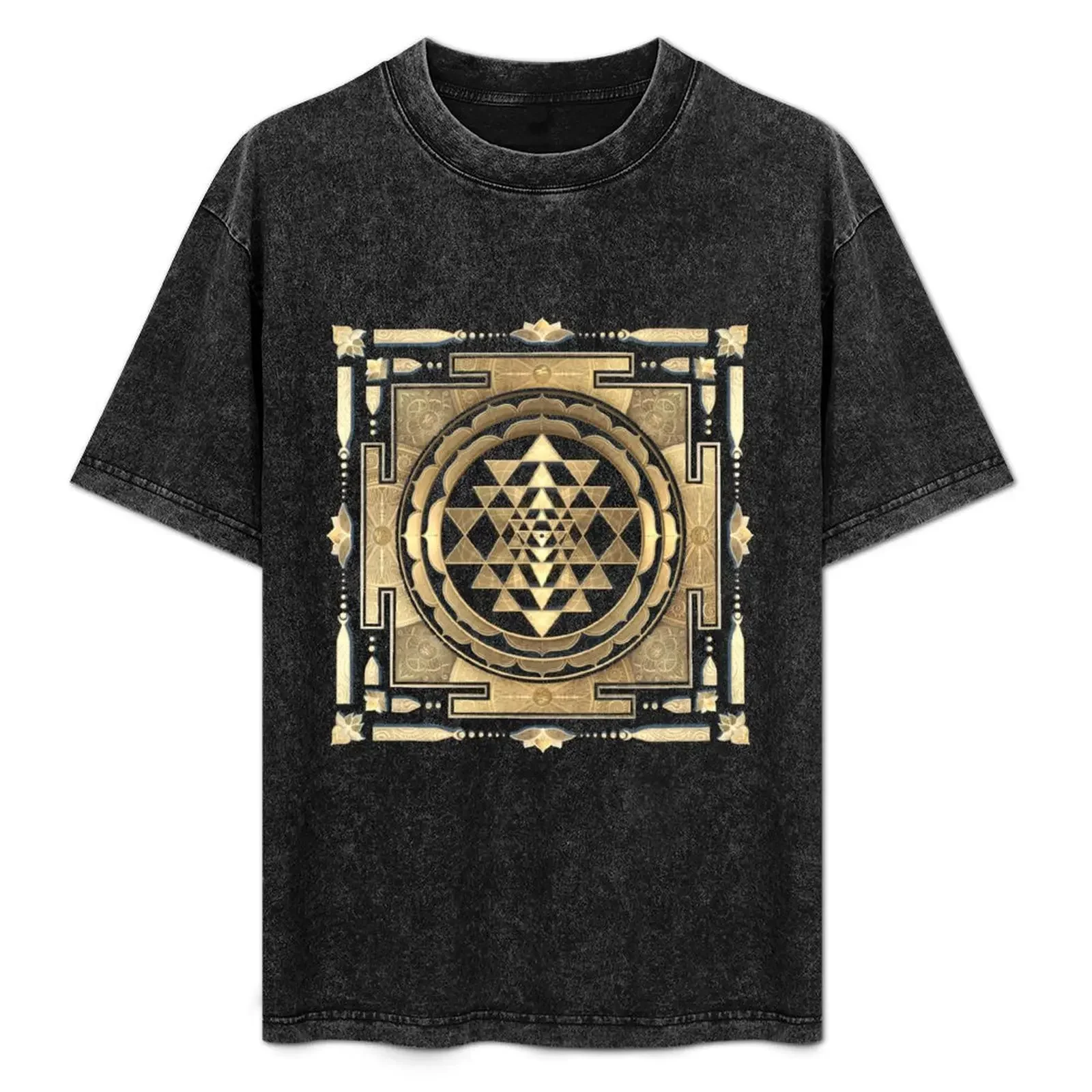 GOLDEN SRI YANTRA (deep charcoal background) T-Shirt Casual Daily Wear Short Sleeve Top
GOLDEN SRI YANTRA (deep charcoal background) T-Shirt Casual Daily Wear Short Sleeve Top