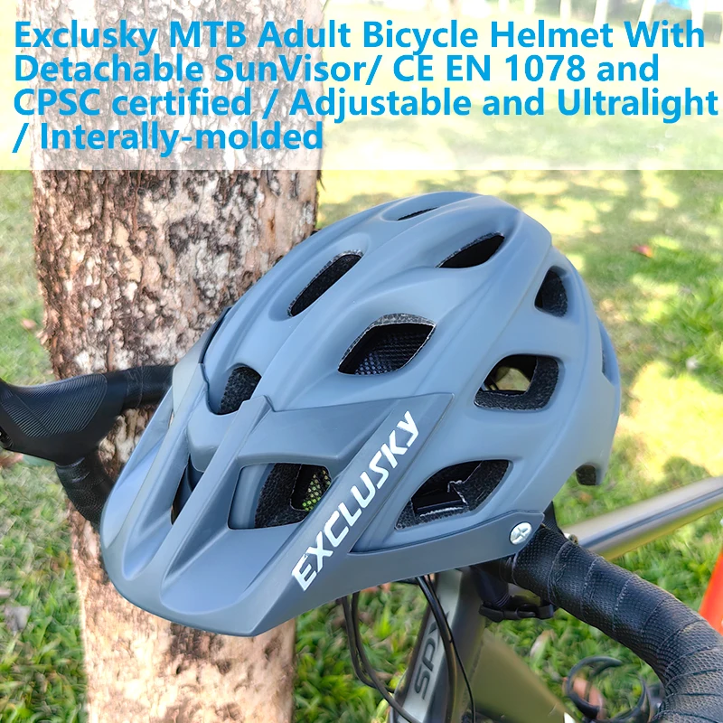 EXCLUSKY Man Women Bicycle Helmet MTB Bike Helmet Insect-proof Net Riding Hat Lightweight Riding Safety Cap Cycling Equipment
EXCLUSKY Man Women Bicycle Helmet MTB Bike Helmet Insect-proof Net Riding Hat Lightweight Riding Safety Cap Cycling Equipment