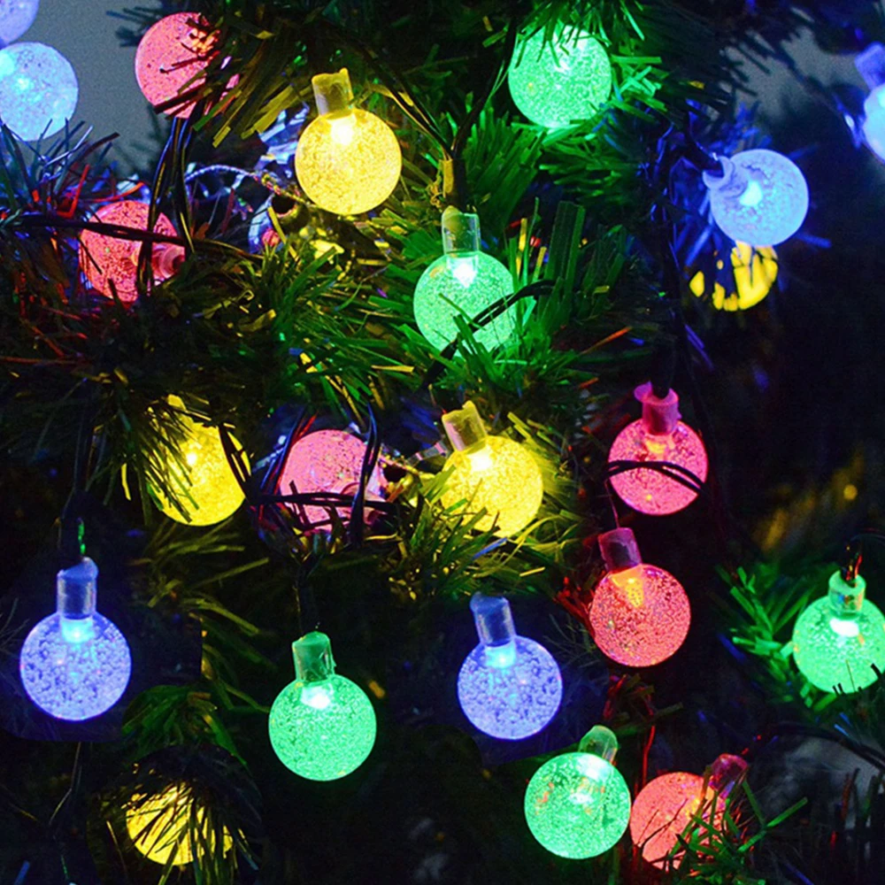 Solar String Lights Outdoor Crystal Globe Lights IP65 Waterproof String Fairy Lamps Solar Garden Garlands Decoration 
Solar String Lights Outdoor Crystal Globe Lights IP65 Waterproof String Fairy Lamps Solar Garden Garlands Decoration