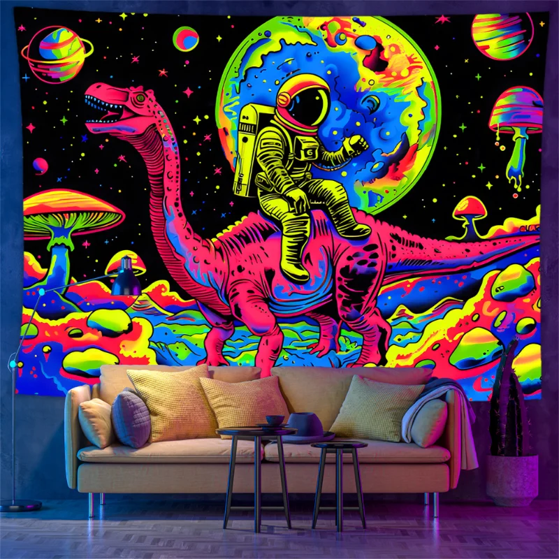 VIKAMA Blacklight Psychedelic Tapestry Astronaut Dinosaur Waterfall UV Reactive Wall Hanging Trippy Home Decor
VIKAMA Blacklight Psychedelic Tapestry Astronaut Dinosaur Waterfall UV Reactive Wall Hanging Trippy Home Decor