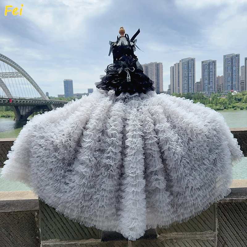 Luxury Handmade Lace Sequin Princess Dress Long Tail Coat for Small Medium Dogs Black Gray Fashion Pet Clothes Puppy Dog Outfit
Luxury Handmade Lace Sequin Princess Dress Long Tail Coat for Small Medium Dogs Black Gray Fashion Pet Clothes Puppy Dog Outfit