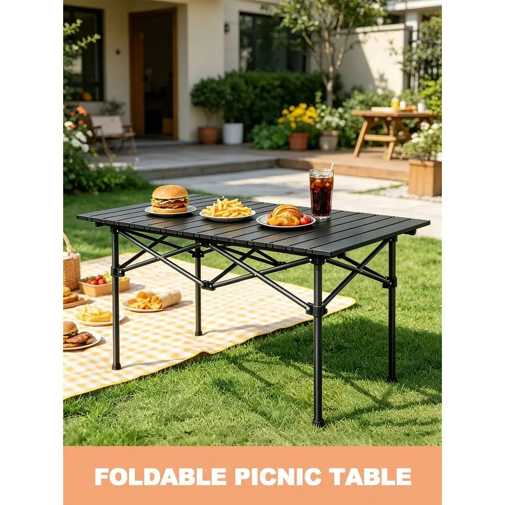 Folding Table, Portable Camping Side Table, Patio Table With SnapTogether Design, Roll Up Rrill Table Seats 4 Carry Bag Steel F
Folding Table, Portable Camping Side Table, Patio Table With SnapTogether Design, Roll Up Rrill Table Seats 4 Carry Bag Steel F