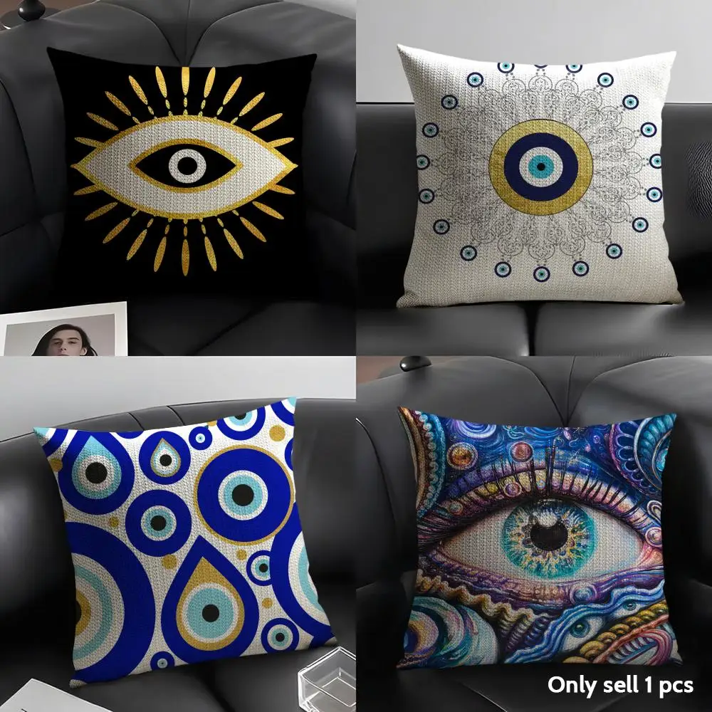 Evil Eye Black Art Cushion Cover Organic Linen Soft Double-Sided Printing Breathable Pillow Case Gift for Home Decor
Evil Eye Black Art Cushion Cover Organic Linen Soft Double-Sided Printing Breathable Pillow Case Gift for Home Decor
