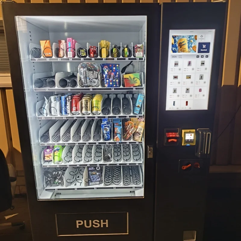 Custom Smart Snack Beverage Vending Machine - Touch Screen with Cashless Payment System
Custom Smart Snack Beverage Vending Machine - Touch Screen with Cashless Payment System
