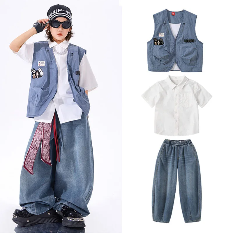 Children Hip Hop Clothes Boys Street Dance Show Clothing White Shirt Baggy Jeans Jazz Dance Stage Outfit Cool Streetwear AMY3376
Children Hip Hop Clothes Boys Street Dance Show Clothing White Shirt Baggy Jeans Jazz Dance Stage Outfit Cool Streetwear AMY3376