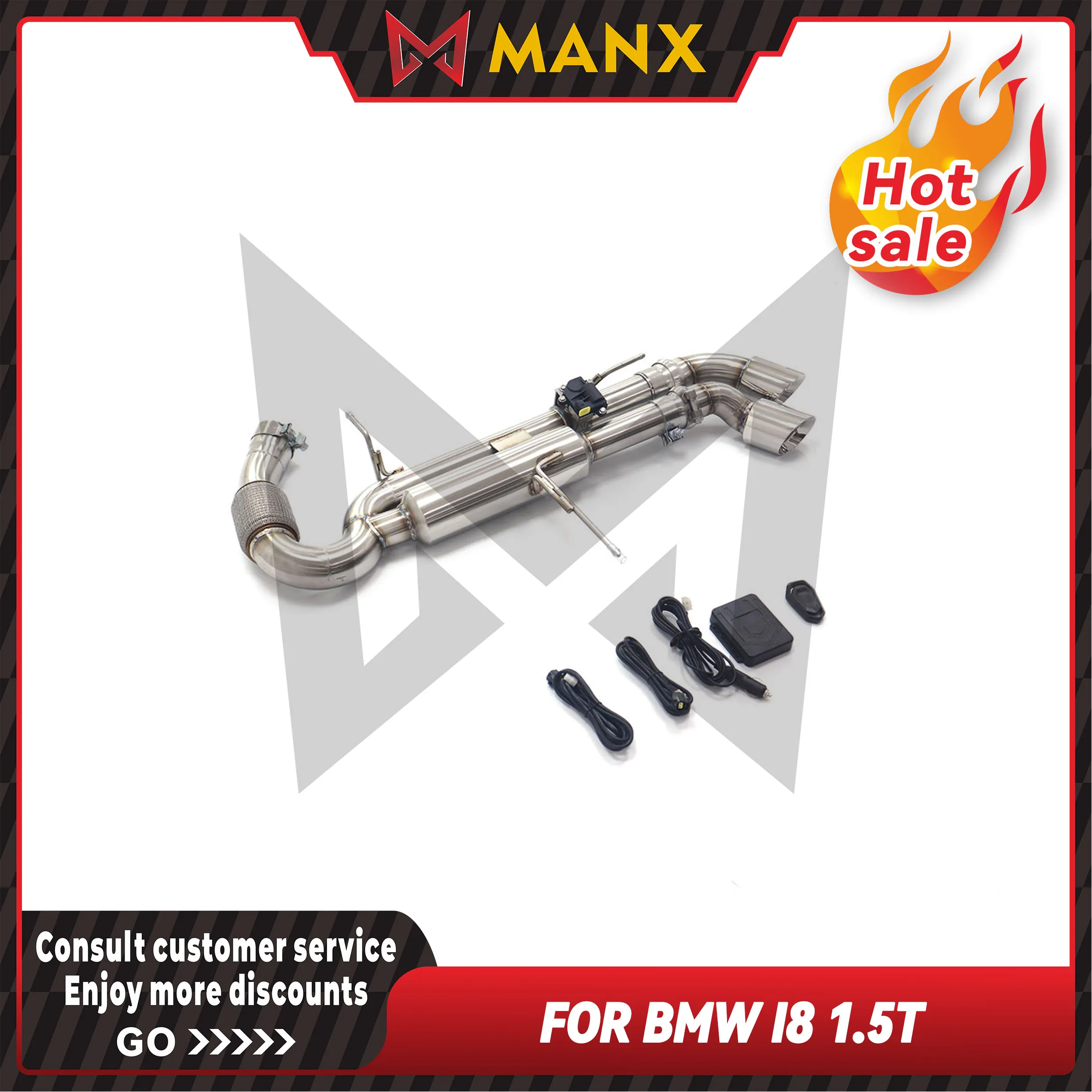 For BMW i8 1.5T Car Exhaust system Stainless steels Performance Catback Muffler with remote control valve
For BMW i8 1.5T Car Exhaust system Stainless steels Performance Catback Muffler with remote control valve