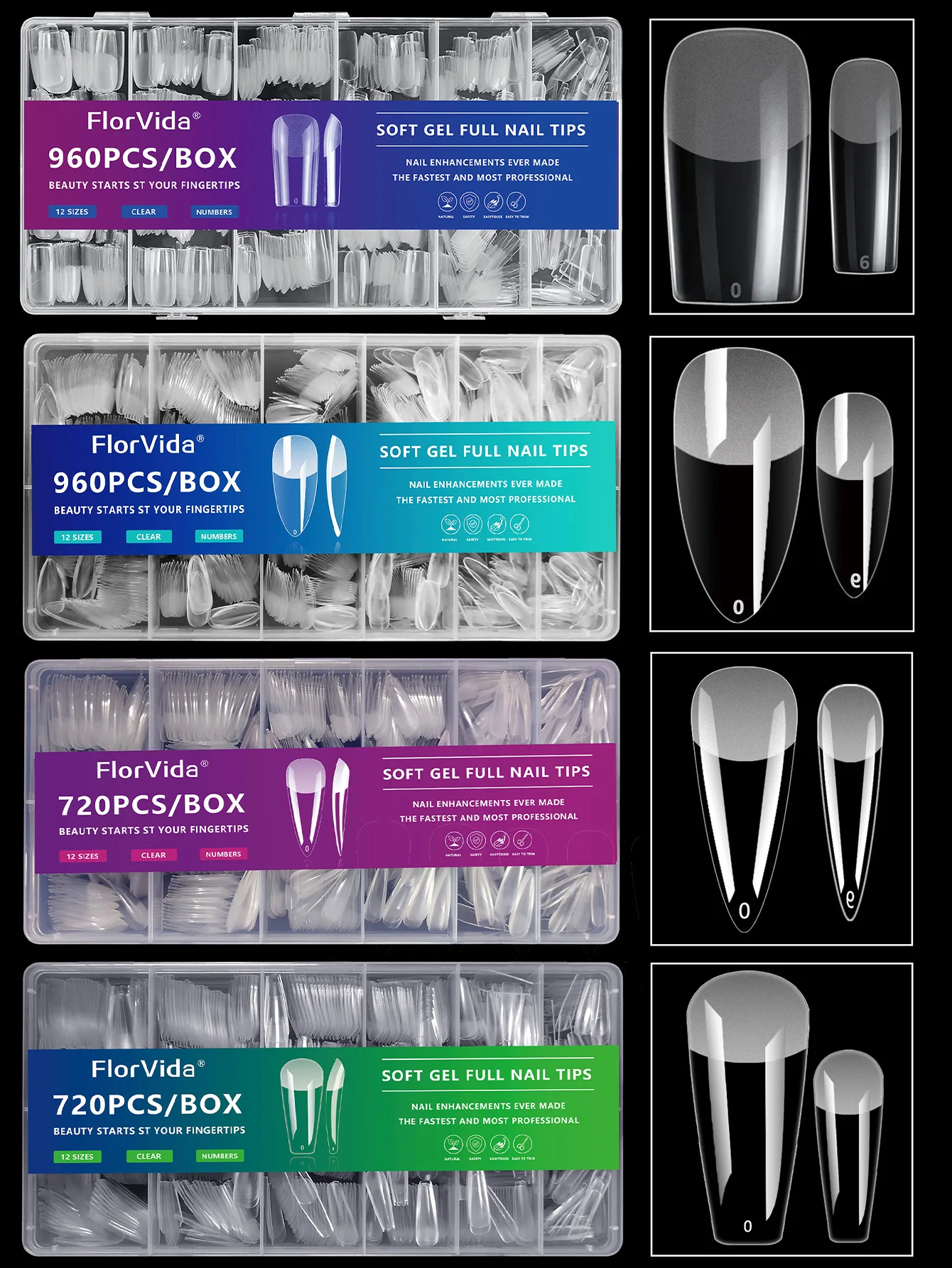 600/960pcs Full Cover Half Matte Acrylic Fake Nail Soft Gel Tips Clear Medium Long Square Short Almond Coffin Stiletto Press On
600/960pcs Full Cover Half Matte Acrylic Fake Nail Soft Gel Tips Clear Medium Long Square Short Almond Coffin Stiletto Press On