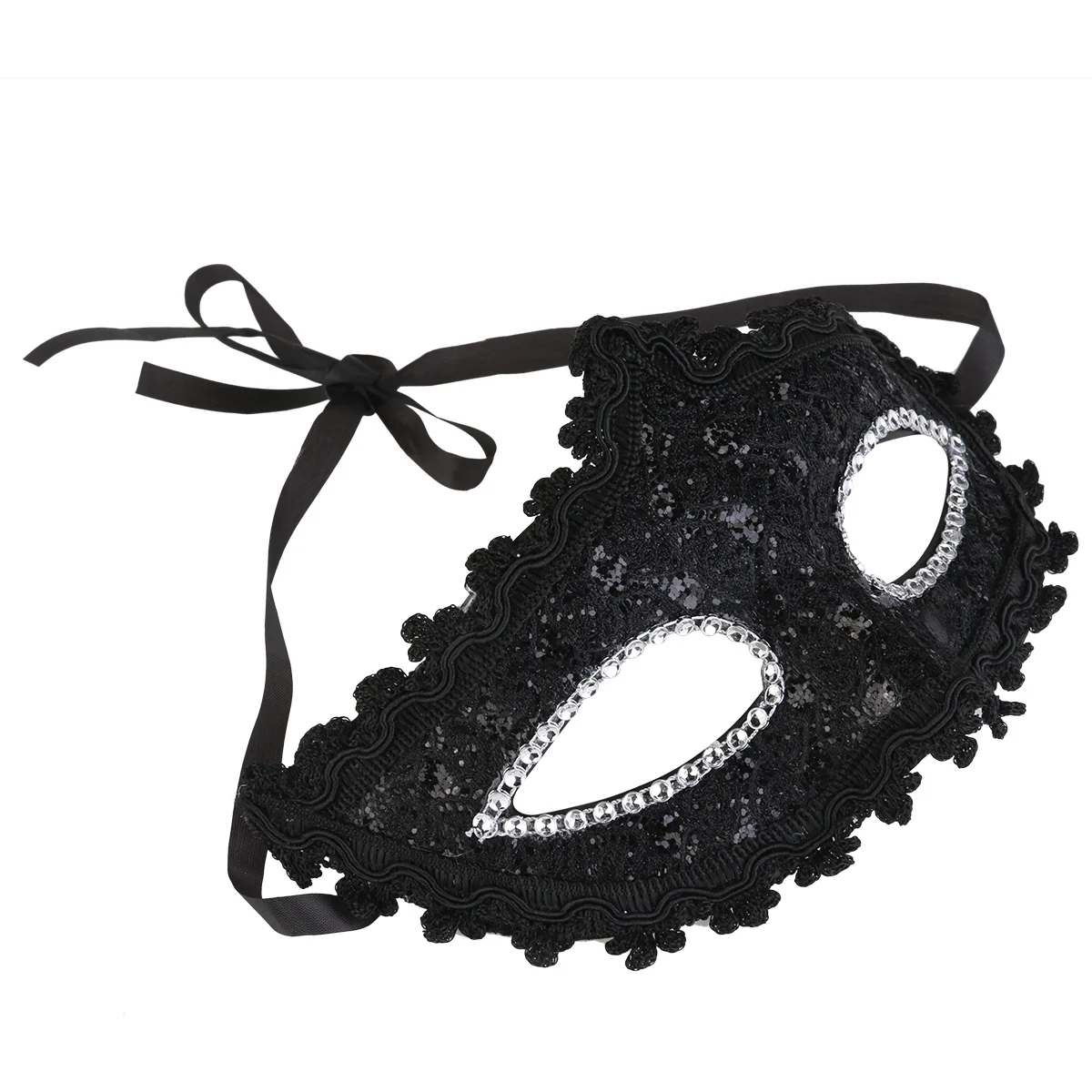 Black Venetian Lace Mask Crystal Rhinestones Durable Plastic PU for Halloween Masquerade Fancy Dress Cosplay Party
Black Venetian Lace Mask Crystal Rhinestones Durable Plastic PU for Halloween Masquerade Fancy Dress Cosplay Party