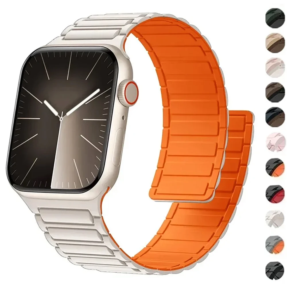 Silicone Strap for Apple Watch Ultra 2 Band 49mm 45mm 44mm 42mm 40 41mm Magnetic Loop Bracelet for IWatch Series 9 8 7 6 SE 5 4
Silicone Strap for Apple Watch Ultra 2 Band 49mm 45mm 44mm 42mm 40 41mm Magnetic Loop Bracelet for IWatch Series 9 8 7 6 SE 5 4