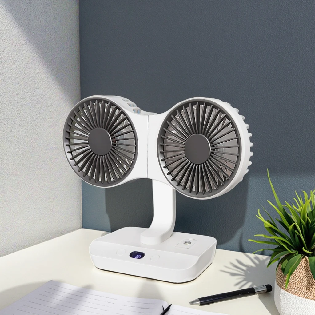 2025 Portable Mini USB Rechargeable Desktop Fan Summer Dual-Head 360 Degree No Dead Angle Handheld Battery Power Three for Car
2025 Portable Mini USB Rechargeable Desktop Fan Summer Dual-Head 360 Degree No Dead Angle Handheld Battery Power Three for Car