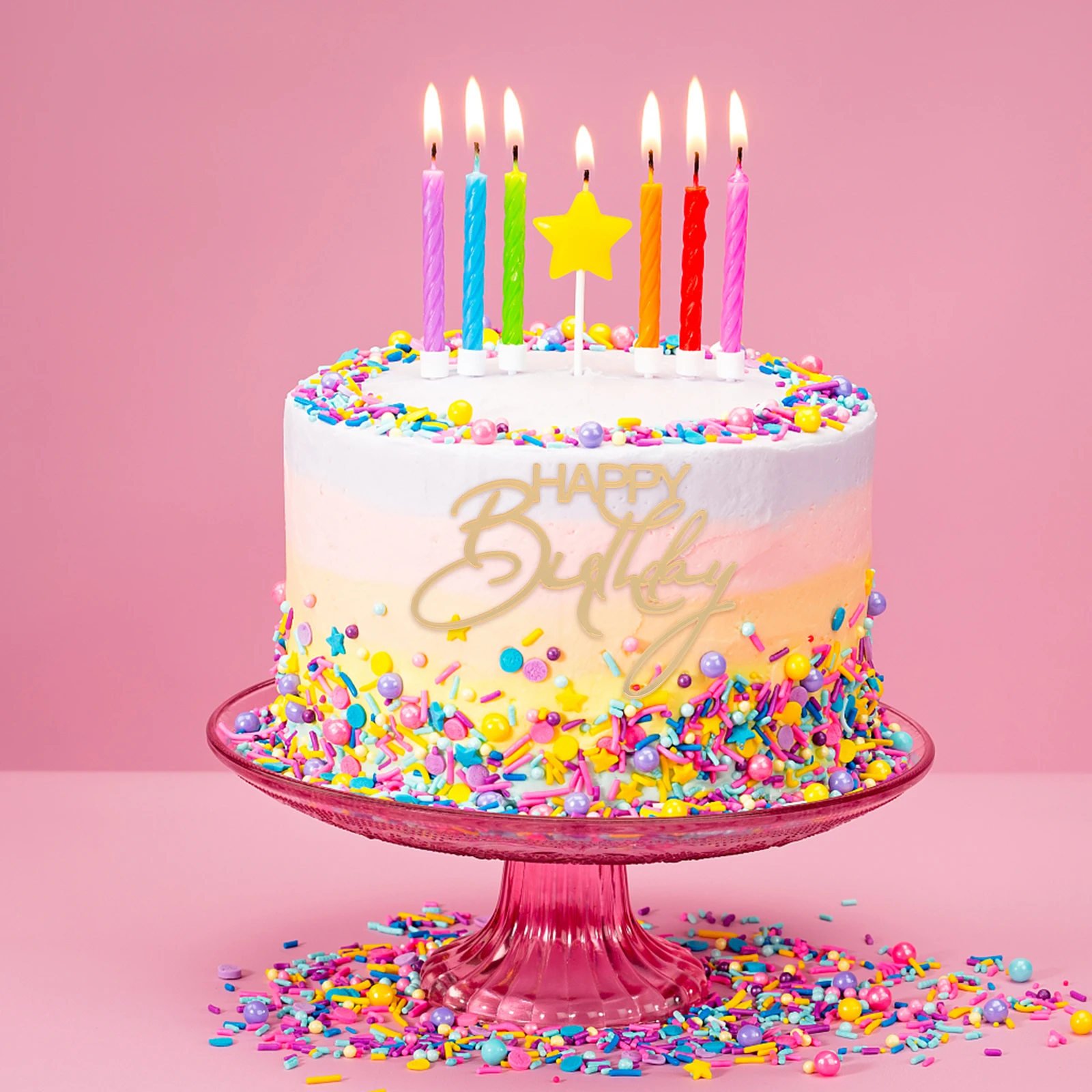 10pcs Happy Birthday Cake Toppers Acrylic Decoration Sign Celebratory Cakes Party Props Golden Letters Cake Insert Accessories
10pcs Happy Birthday Cake Toppers Acrylic Decoration Sign Celebratory Cakes Party Props Golden Letters Cake Insert Accessories