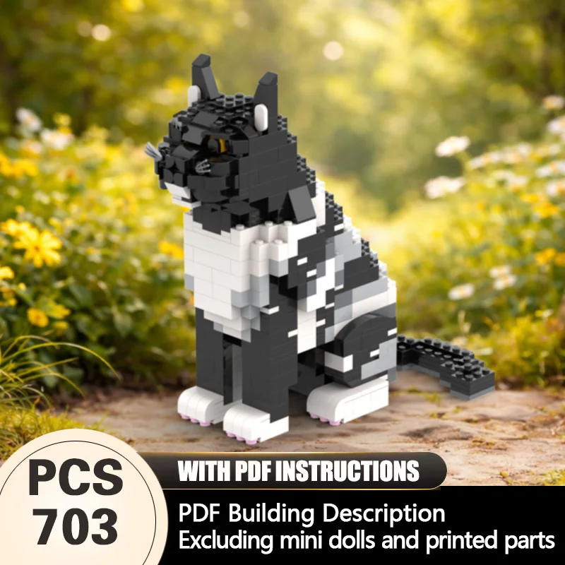 Creators Animal Series Model MOC Building Bricks Black & White Bicolor Cat Modular Technology Gifts Holiday Assemble Toys Suit
Creators Animal Series Model MOC Building Bricks Black & White Bicolor Cat Modular Technology Gifts Holiday Assemble Toys Suit