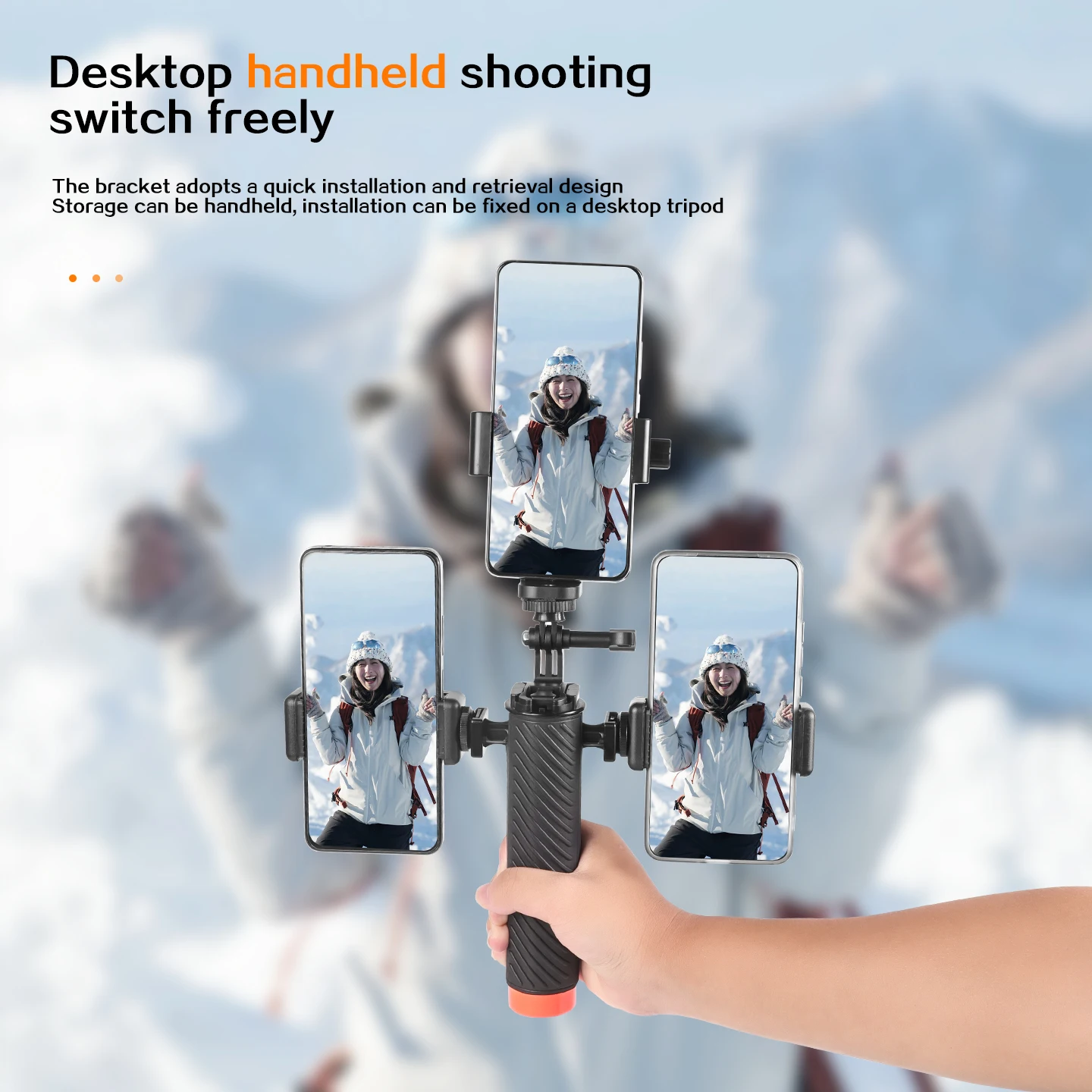 Mobile Phone Holder Outdoor Live Video Three-Axis Rotating Mobile Phone Clip
Mobile Phone Holder Outdoor Live Video Three-Axis Rotating Mobile Phone Clip
