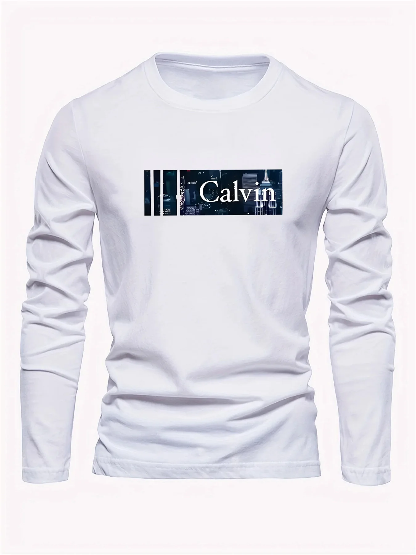 Men's 100% pure cotton loose and comfortable sports casual fashion letter printed round neck long sleeved T-shirt top
Men's 100% pure cotton loose and comfortable sports casual fashion letter printed round neck long sleeved T-shirt top