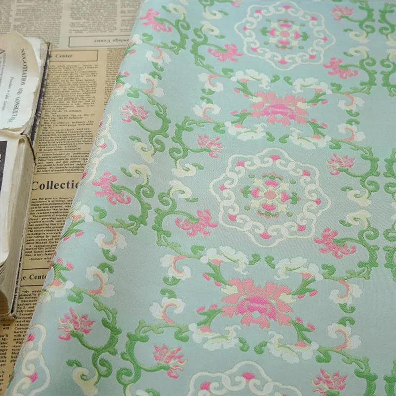 New Guo-style anise flower improved cheongsam yarn-dyed dress fabric refreshing green vest jacquard decorative cloth
New Guo-style anise flower improved cheongsam yarn-dyed dress fabric refreshing green vest jacquard decorative cloth