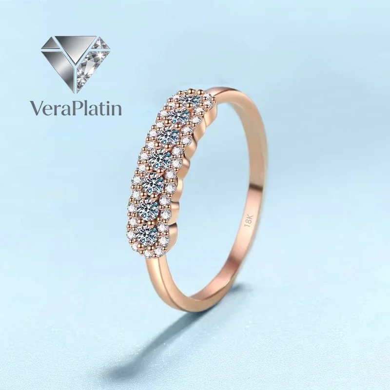 VeraPlatin Women Wedding Band 18K Rose Gold Valentine's Day Rings Moissanite Diamond 0.37CT Engagement Girlfriend Birthday Gift
VeraPlatin Women Wedding Band 18K Rose Gold Valentine's Day Rings Moissanite Diamond 0.37CT Engagement Girlfriend Birthday Gift