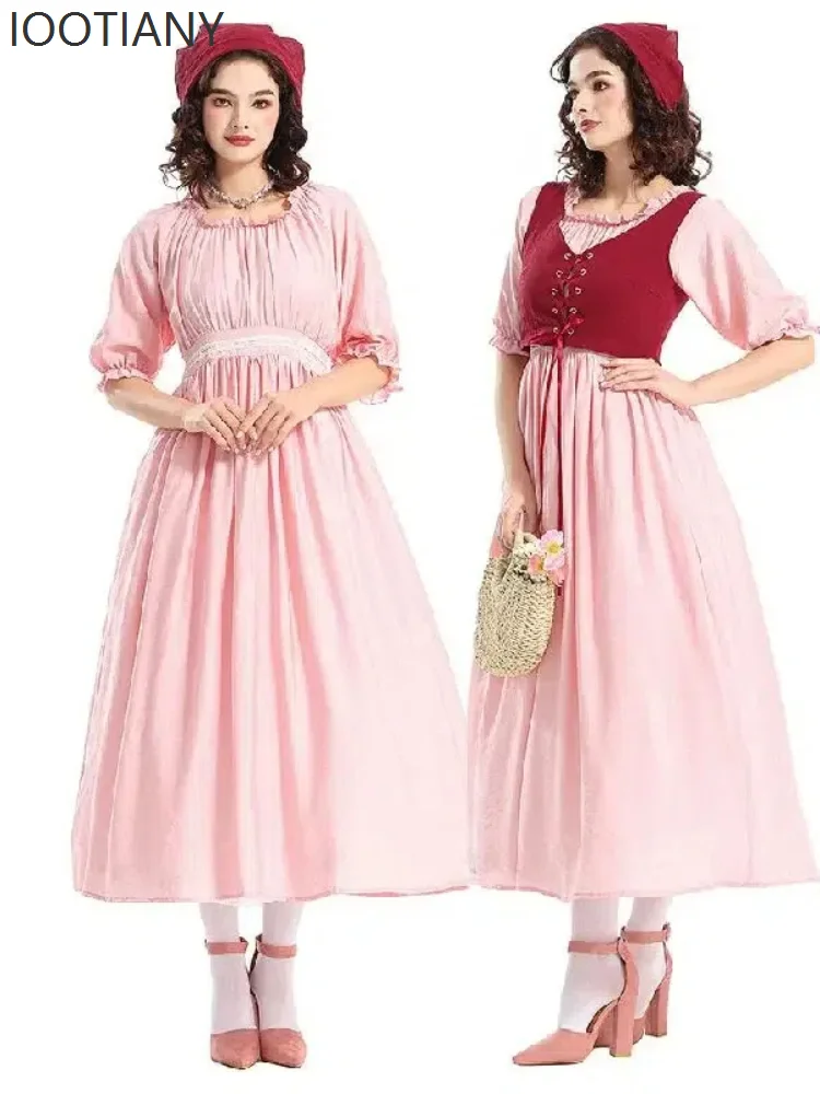 CosplayHalloween Pink Victorian Renaissance Party Dress Women's Mid Sleeve Vintage Medieval Lace Ball Gown Costume Masquerade Co
CosplayHalloween Pink Victorian Renaissance Party Dress Women's Mid Sleeve Vintage Medieval Lace Ball Gown Costume Masquerade Co