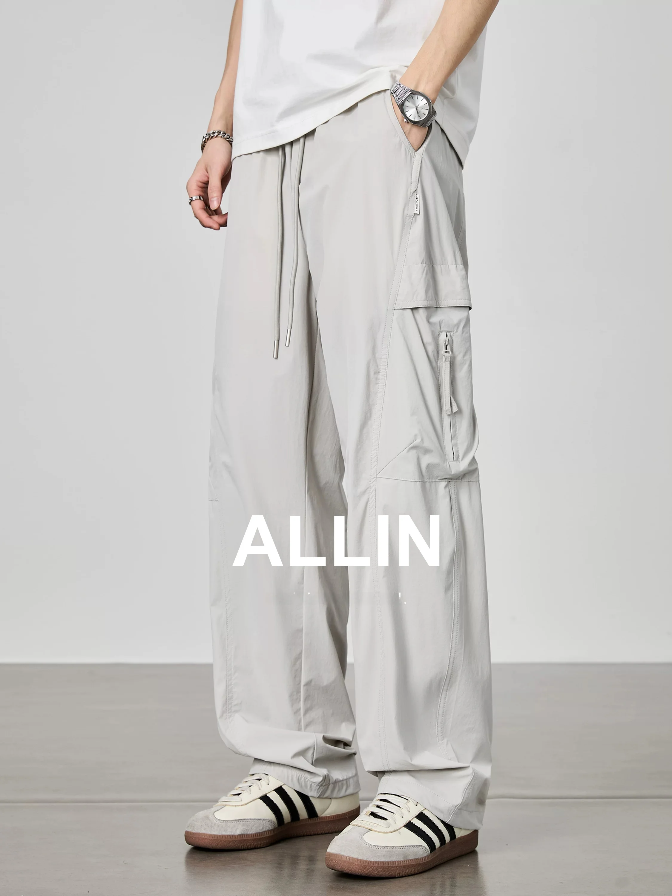 ALLIN Summer Thin Workwear Wide Leg Pants Men Trendy Brand Straight Loose Breathable Multi Pocket Drape Casual Long Trousers
ALLIN Summer Thin Workwear Wide Leg Pants Men Trendy Brand Straight Loose Breathable Multi Pocket Drape Casual Long Trousers